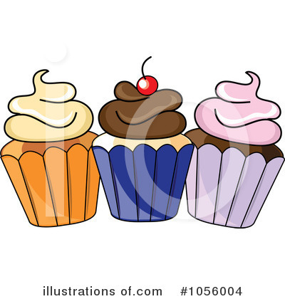 Royalty-Free (RF) Cupcake Clipart Illustration by Pams Clipart - Stock Sample #1056004