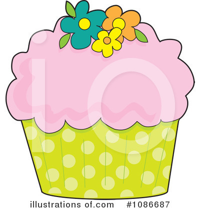 Royalty-Free (RF) Cupcake Clipart Illustration by Maria Bell - Stock Sample #1086687