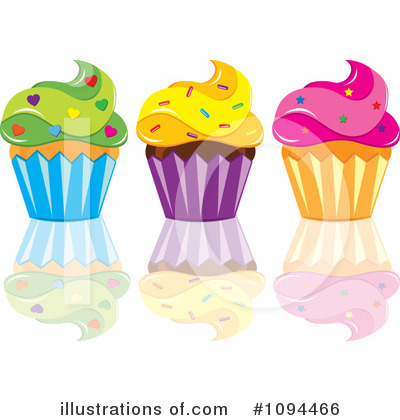 Royalty-Free (RF) Cupcake Clipart Illustration by Pams Clipart - Stock Sample #1094466