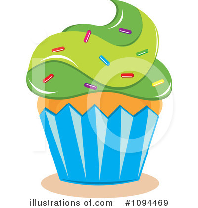 Royalty-Free (RF) Cupcake Clipart Illustration by Pams Clipart - Stock Sample #1094469