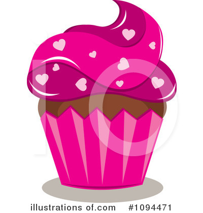 Royalty-Free (RF) Cupcake Clipart Illustration by Pams Clipart - Stock Sample #1094471