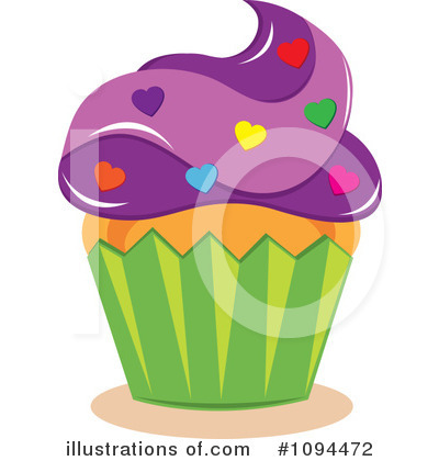 Royalty-Free (RF) Cupcake Clipart Illustration by Pams Clipart - Stock Sample #1094472