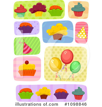 Royalty-Free (RF) Cupcake Clipart Illustration by BNP Design Studio - Stock Sample #1098846