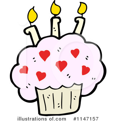Royalty-Free (RF) Cupcake Clipart Illustration by lineartestpilot - Stock Sample #1147157