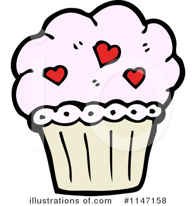 Royalty-Free (RF) Cupcake Clipart Illustration by lineartestpilot - Stock Sample #1147158