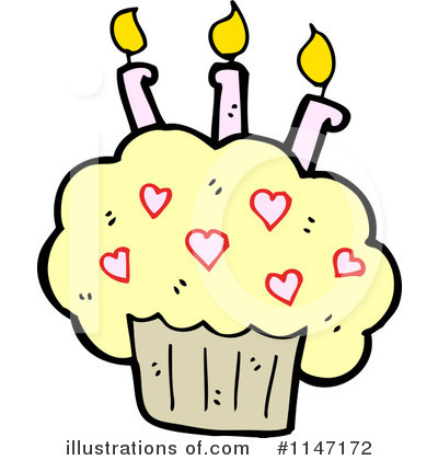 Birthday Cupcake Clipart #1147172 by lineartestpilot