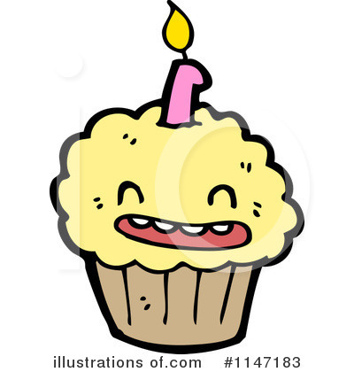 Birthday Cupcake Clipart #1147183 by lineartestpilot
