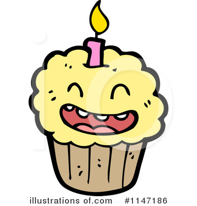 Birthday Cupcake Clipart #1147186 by lineartestpilot