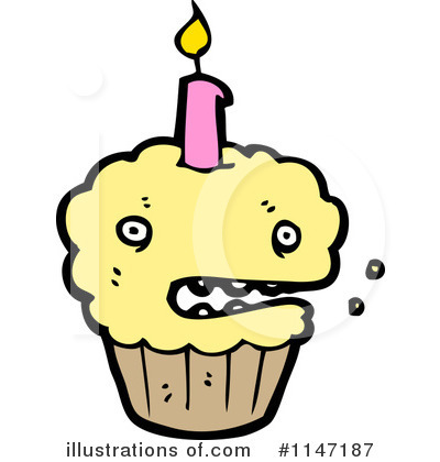 Birthday Cupcake Clipart #1147187 by lineartestpilot