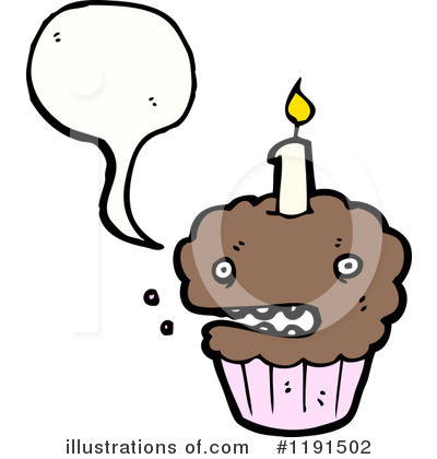 Birthday Cupcake Clipart #1191502 by lineartestpilot