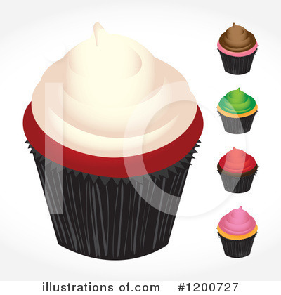 Royalty-Free (RF) Cupcake Clipart Illustration by Arena Creative - Stock Sample #1200727