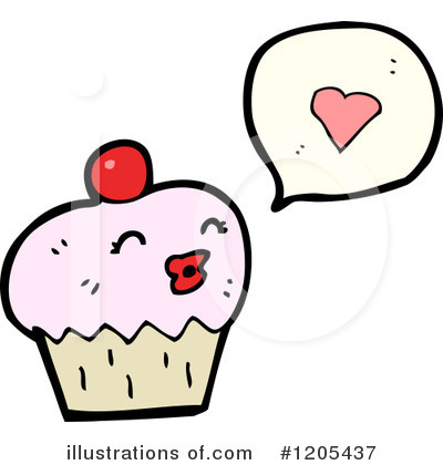 Royalty-Free (RF) Cupcake Clipart Illustration by lineartestpilot - Stock Sample #1205437