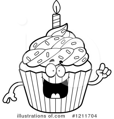 Birthday Cupcake Clipart #1211704 by Cory Thoman