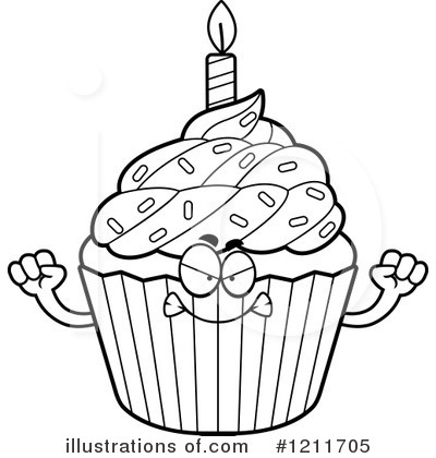 Birthday Cupcake Clipart #1211705 by Cory Thoman