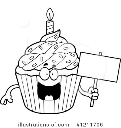 Birthday Cupcake Clipart #1211706 by Cory Thoman