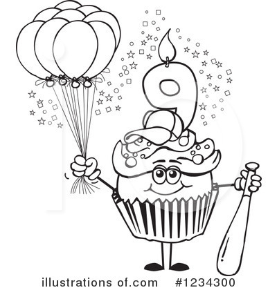 Royalty-Free (RF) Cupcake Clipart Illustration by Dennis Holmes Designs - Stock Sample #1234300