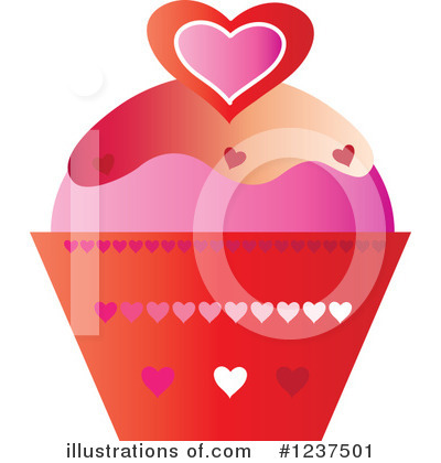 Royalty-Free (RF) Cupcake Clipart Illustration by Pams Clipart - Stock Sample #1237501