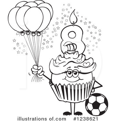 Royalty-Free (RF) Cupcake Clipart Illustration by Dennis Holmes Designs - Stock Sample #1238621