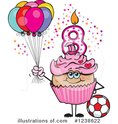 Royalty-Free (RF) Cupcake Clipart Illustration by Dennis Holmes Designs - Stock Sample #1238622