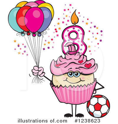 Royalty-Free (RF) Cupcake Clipart Illustration by Dennis Holmes Designs - Stock Sample #1238623