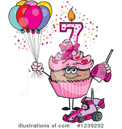 Royalty-Free (RF) Cupcake Clipart Illustration by Dennis Holmes Designs - Stock Sample #1239202