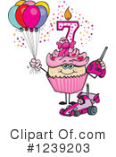 Cupcake Clipart #1239203 by Dennis Holmes Designs