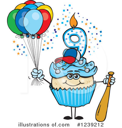 Royalty-Free (RF) Cupcake Clipart Illustration by Dennis Holmes Designs - Stock Sample #1239212