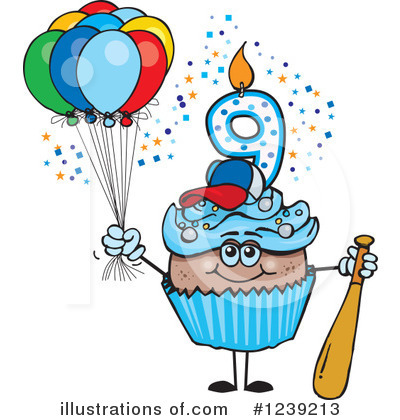 Royalty-Free (RF) Cupcake Clipart Illustration by Dennis Holmes Designs - Stock Sample #1239213