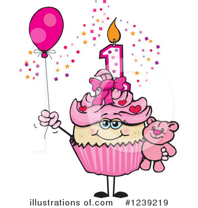 Royalty-Free (RF) Cupcake Clipart Illustration by Dennis Holmes Designs - Stock Sample #1239219