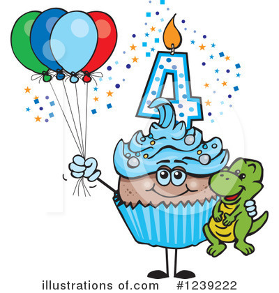 Royalty-Free (RF) Cupcake Clipart Illustration by Dennis Holmes Designs - Stock Sample #1239222