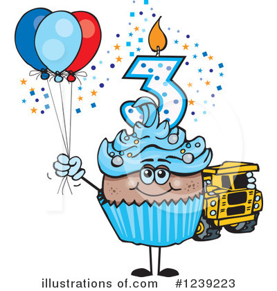 Royalty-Free (RF) Cupcake Clipart Illustration by Dennis Holmes Designs - Stock Sample #1239223