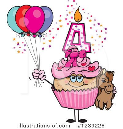Royalty-Free (RF) Cupcake Clipart Illustration by Dennis Holmes Designs - Stock Sample #1239228
