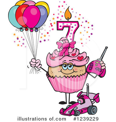 Royalty-Free (RF) Cupcake Clipart Illustration by Dennis Holmes Designs - Stock Sample #1239229