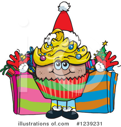 Royalty-Free (RF) Cupcake Clipart Illustration by Dennis Holmes Designs - Stock Sample #1239231