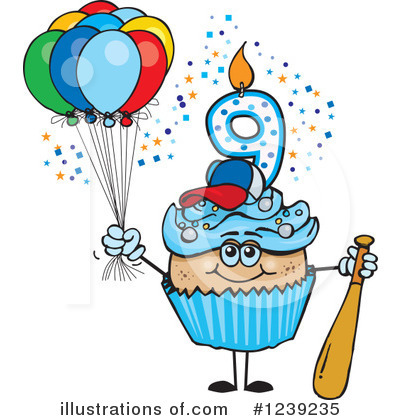 Royalty-Free (RF) Cupcake Clipart Illustration by Dennis Holmes Designs - Stock Sample #1239235