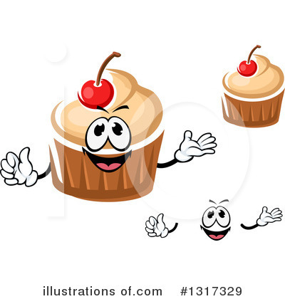 Royalty-Free (RF) Cupcake Clipart Illustration by Vector Tradition SM - Stock Sample #1317329