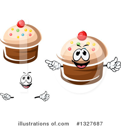 Royalty-Free (RF) Cupcake Clipart Illustration by Vector Tradition SM - Stock Sample #1327687