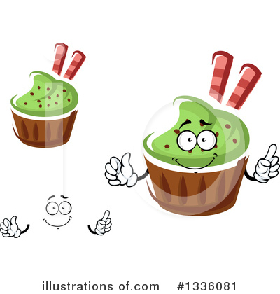 Royalty-Free (RF) Cupcake Clipart Illustration by Vector Tradition SM - Stock Sample #1336081