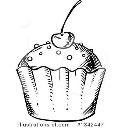 Royalty-Free (RF) Cupcake Clipart Illustration by Vector Tradition SM - Stock Sample #1342447