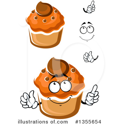 Royalty-Free (RF) Cupcake Clipart Illustration by Vector Tradition SM - Stock Sample #1355654