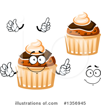 Royalty-Free (RF) Cupcake Clipart Illustration by Vector Tradition SM - Stock Sample #1356945
