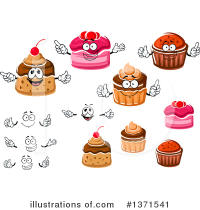 Royalty-Free (RF) Cupcake Clipart Illustration by Vector Tradition SM - Stock Sample #1371541