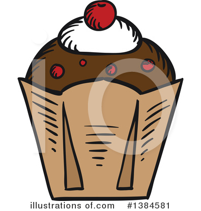 Royalty-Free (RF) Cupcake Clipart Illustration by Vector Tradition SM - Stock Sample #1384581