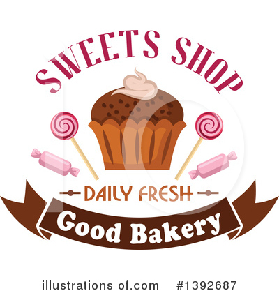 Royalty-Free (RF) Cupcake Clipart Illustration by Vector Tradition SM - Stock Sample #1392687