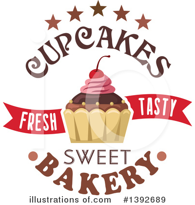 Royalty-Free (RF) Cupcake Clipart Illustration by Vector Tradition SM - Stock Sample #1392689