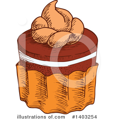 Royalty-Free (RF) Cupcake Clipart Illustration by Vector Tradition SM - Stock Sample #1403254