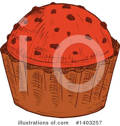 Royalty-Free (RF) Cupcake Clipart Illustration by Vector Tradition SM - Stock Sample #1403257
