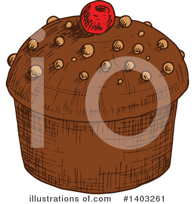 Royalty-Free (RF) Cupcake Clipart Illustration by Vector Tradition SM - Stock Sample #1403261