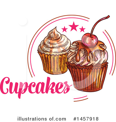 Royalty-Free (RF) Cupcake Clipart Illustration by Vector Tradition SM - Stock Sample #1457918