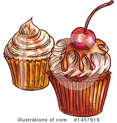 Royalty-Free (RF) Cupcake Clipart Illustration by Vector Tradition SM - Stock Sample #1457919